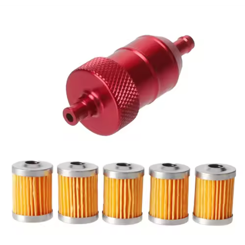 8mm CNC Aluminum Gasoline Cleaner +3/5 Pieces Reusable Cleanable Fuel Filter Motorcycle ATV Quad Inline Oil and Gas Fuel Filter - Image 8