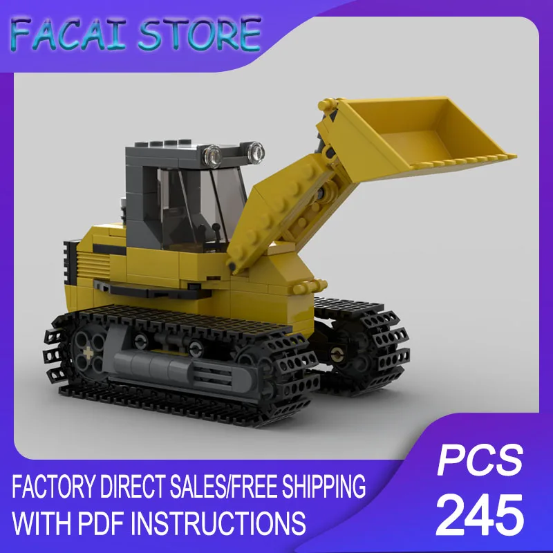 

Модель инженерной машины MOC: Модульный гусеничный погрузчик из строительных блоков, технологичный конструктор, рождественский подарок, игрушка для самостоятельной сборки