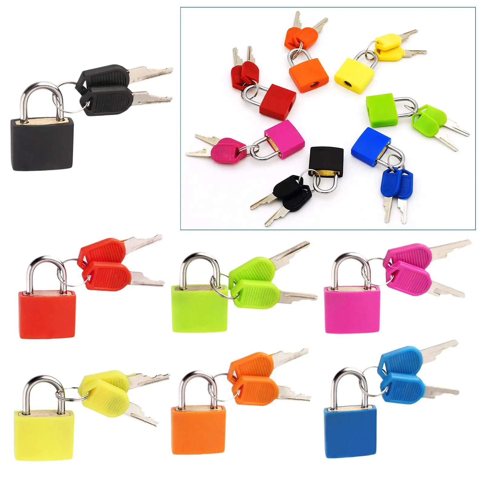 Mini Padlock Combination Set Small Locks for Schoolbag Laptop Bag Backpacks