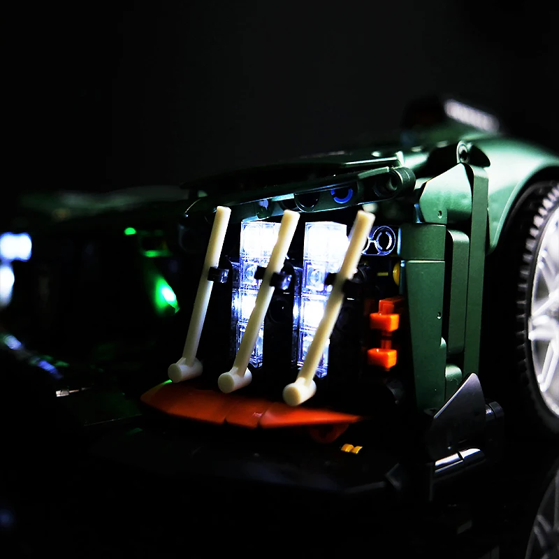 Kit luce LED RC fai da te per LEGO 10616 Peugeot 9 x8 hybrid supercar (solo luce a LED, senza modello di blocchi)