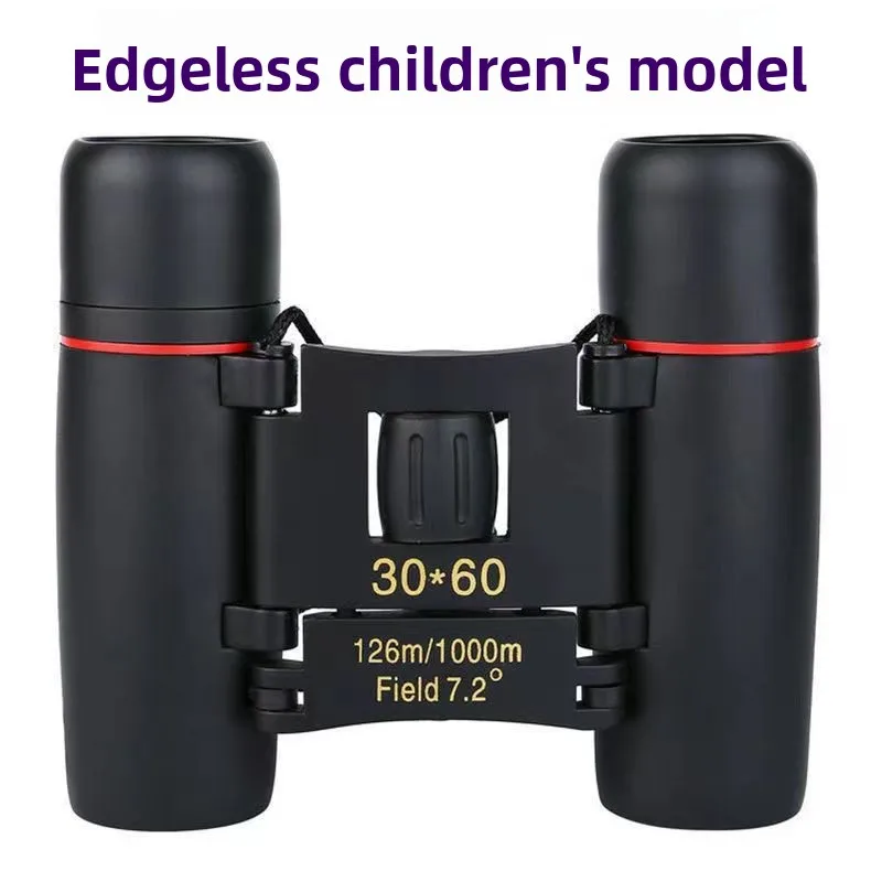

30X60 children's cherry blossom telescope high definition blue film binocular portable foldable