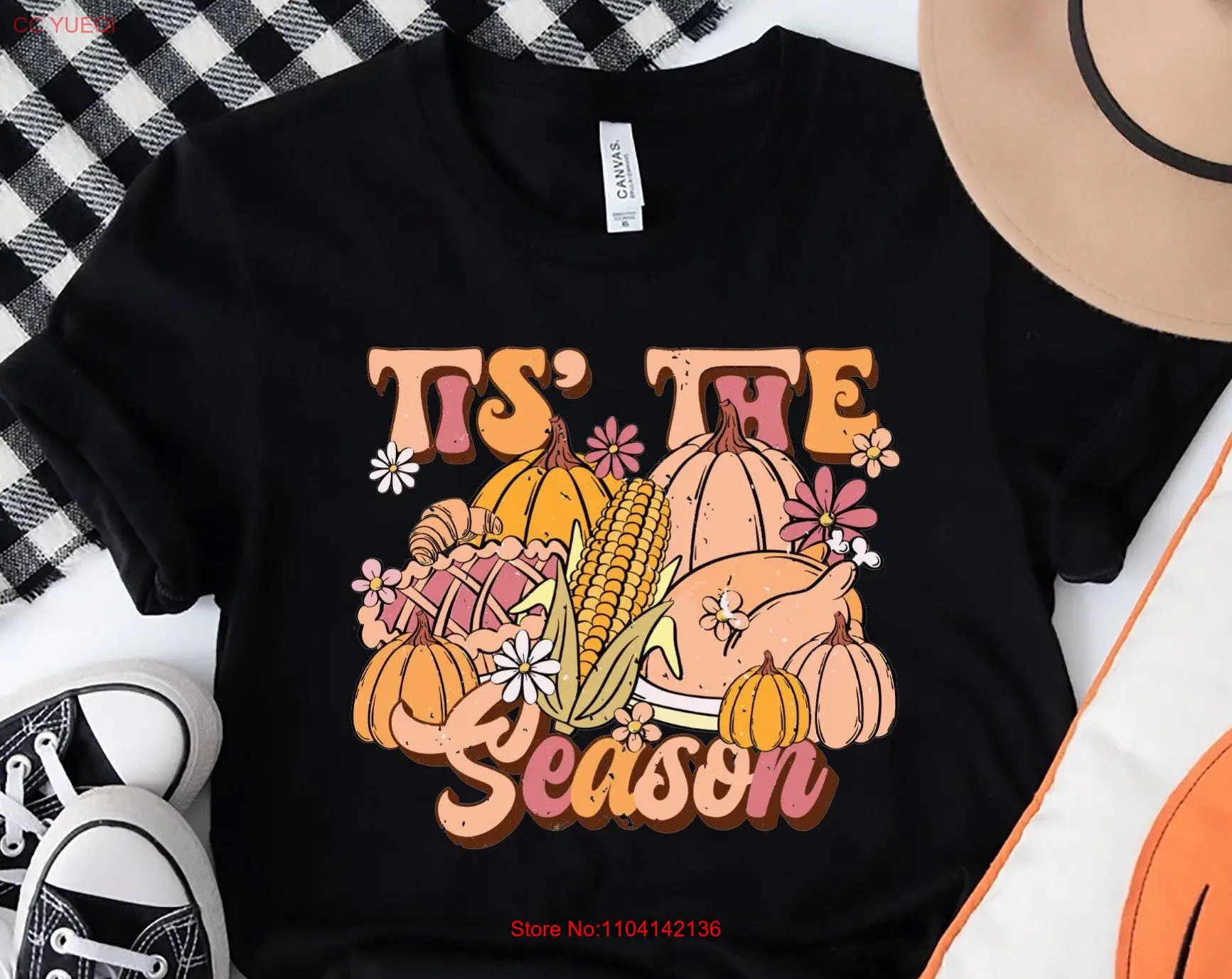 

Осенняя фермерская футболка Tis The Season, кукурузное поле, нашивка в виде тыквы, фестиваль урожая жизни, День благодарения, длинные или короткие рукава