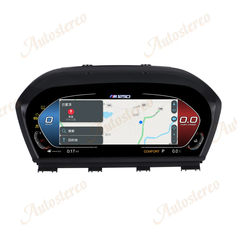 عداد السرعة Carplay نسخة لسيارات BMW 1 F20 F21 F22 F52 X1 F48 مجموعة رقمية للسيارة قمرة القيادة الافتراضية مشغل وسائط متعددة CP لوحة القيادة