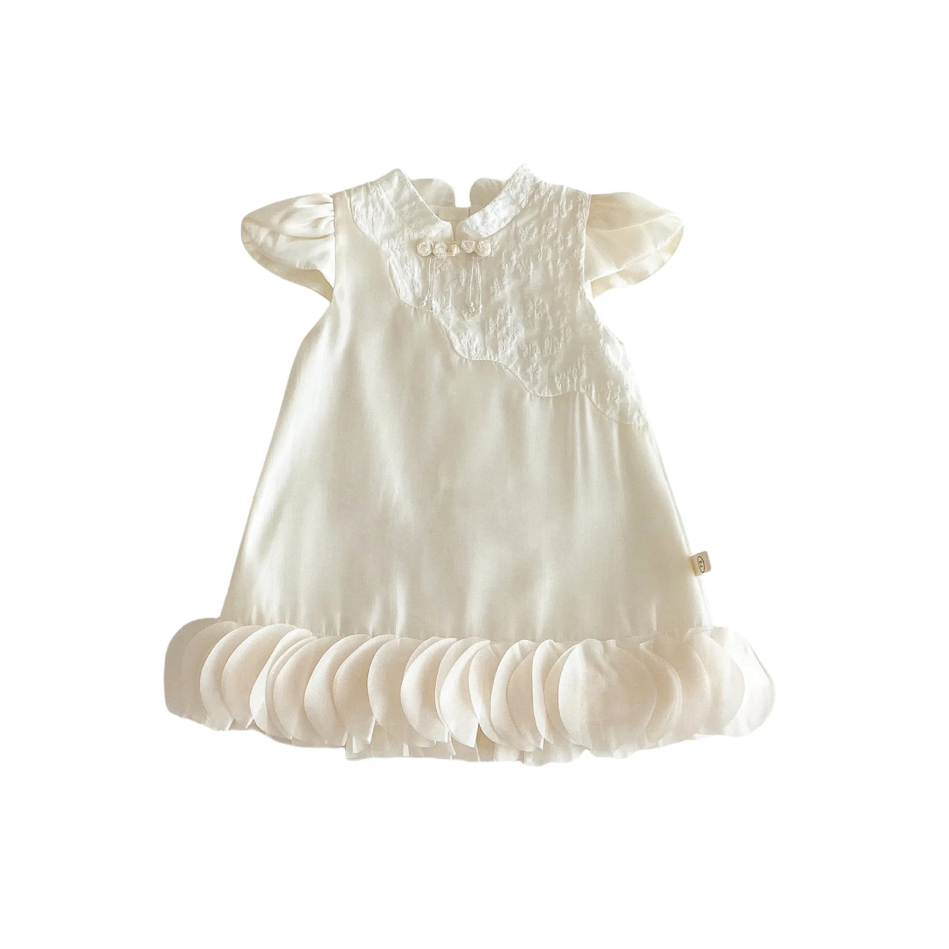 Projekt dziewczyny Qipao 2025 nowa letnia sukienka dla dzieci w stylu chińskim modna dziecięca spódnica księżniczki w stylu zachodnim