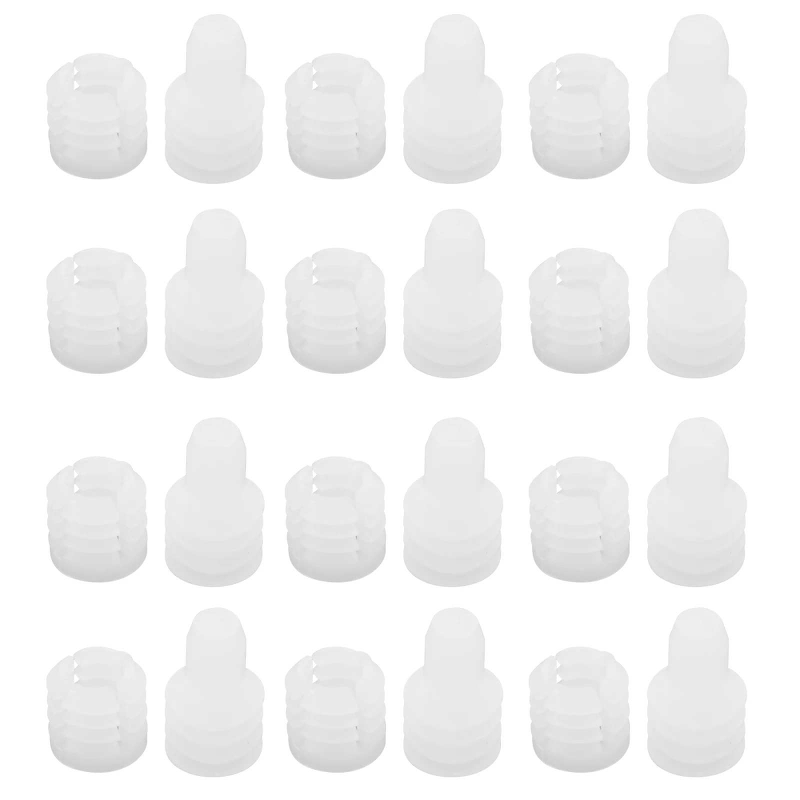 

20pcs Cabinet Expansion Plugs Pre-Inserted Nuts Furniture Dowel Parts White Hardware Connector Insert Nuts for Cabinet