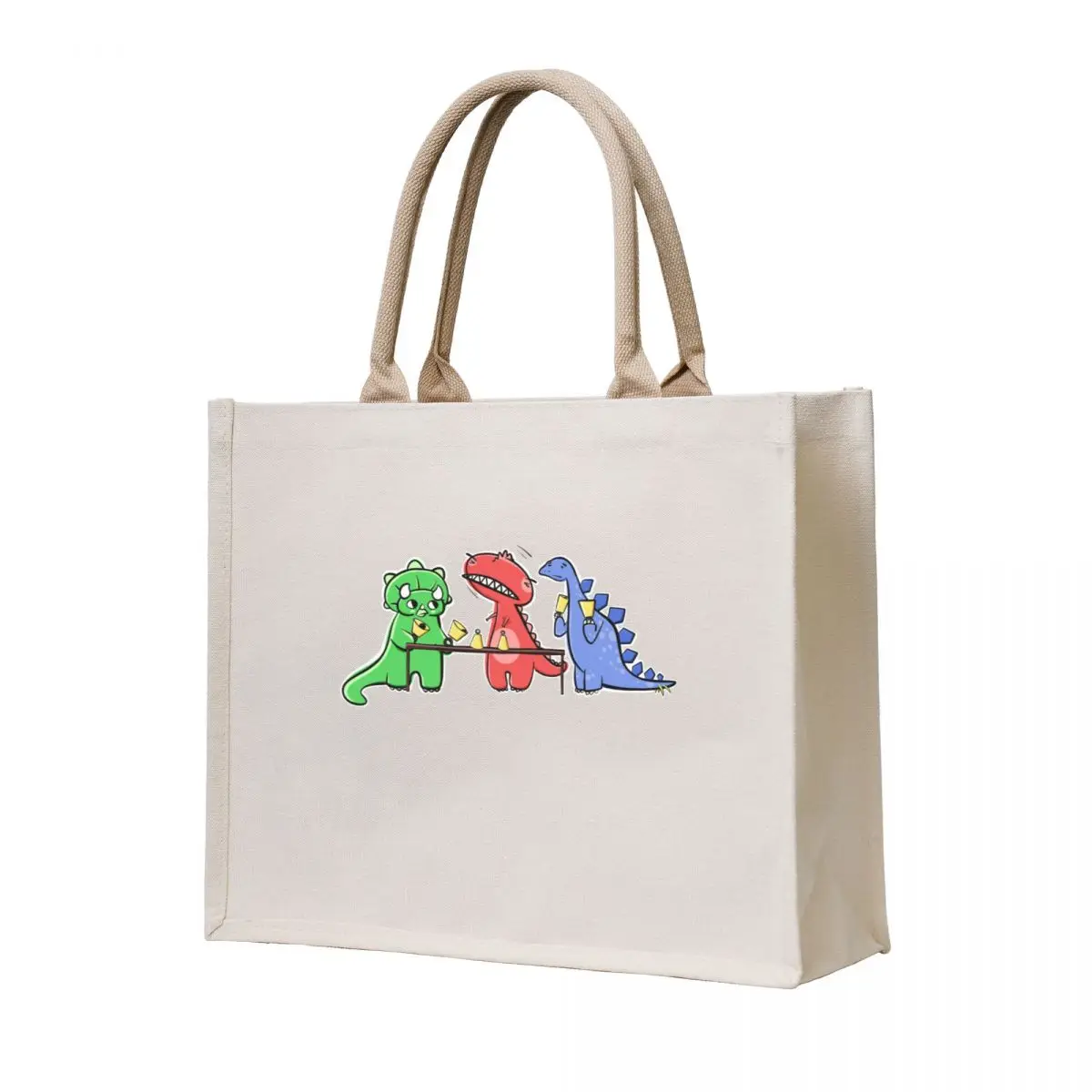 

Dinosaur Handbell Practice Tote Bag canvas tote bags tote bag eco bag folding Candy bags