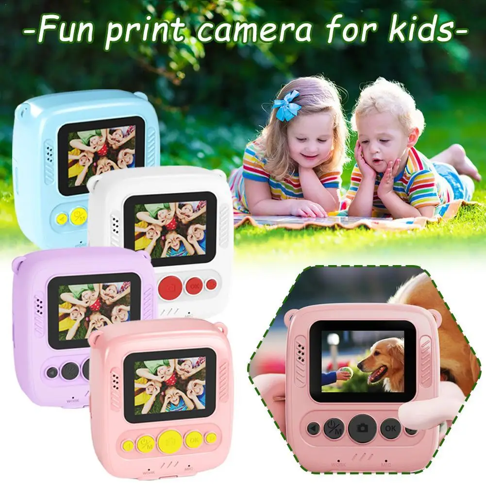 Fun Print Camera Kids Instant Print Photo Children Digital Camera DV Recording Preserving Memories Birthdays Christmas Gift