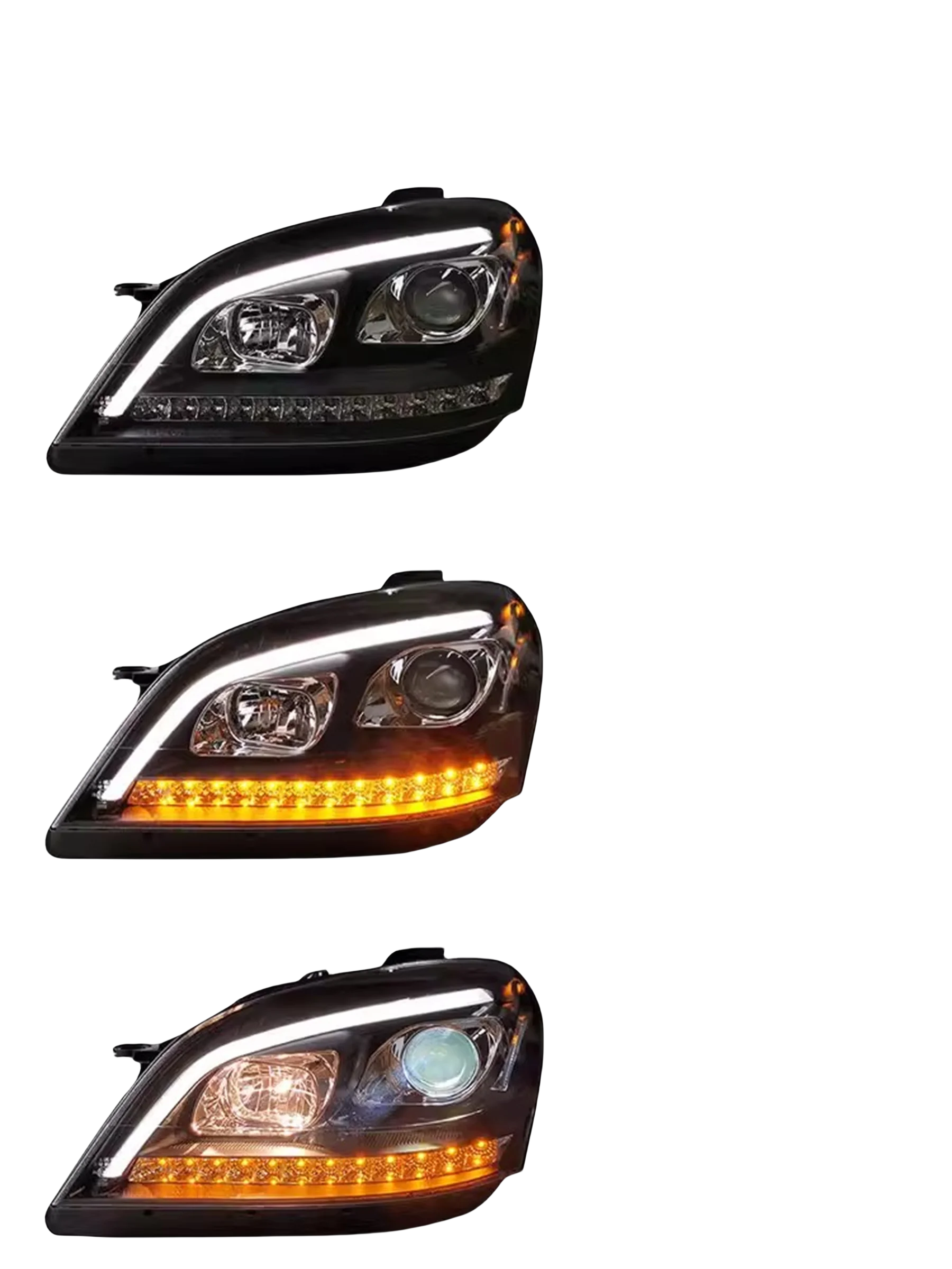 Car LED Headlight headlamp for Mercedes Benz W164 05-08 Daytime Running DRL Turn signal