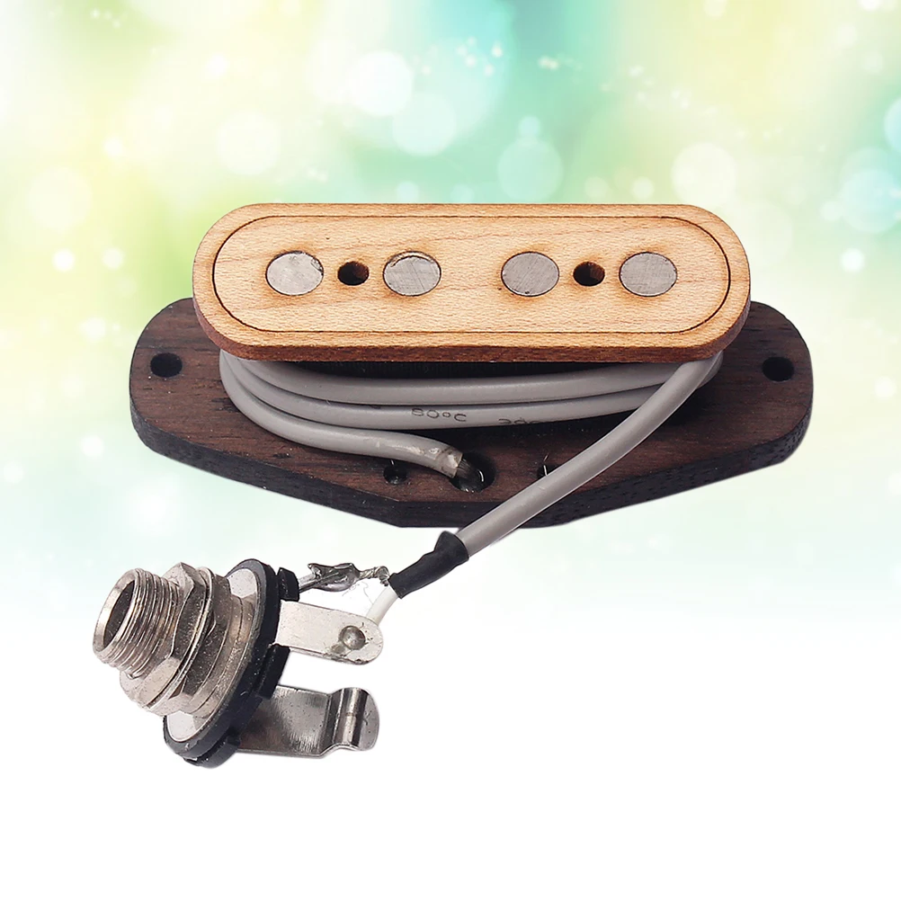

Cigar Box Pickup Four String Maple Wood Soundhole Maple Wood Soundhole Pickup Three String Replacement Lightweight Durable
