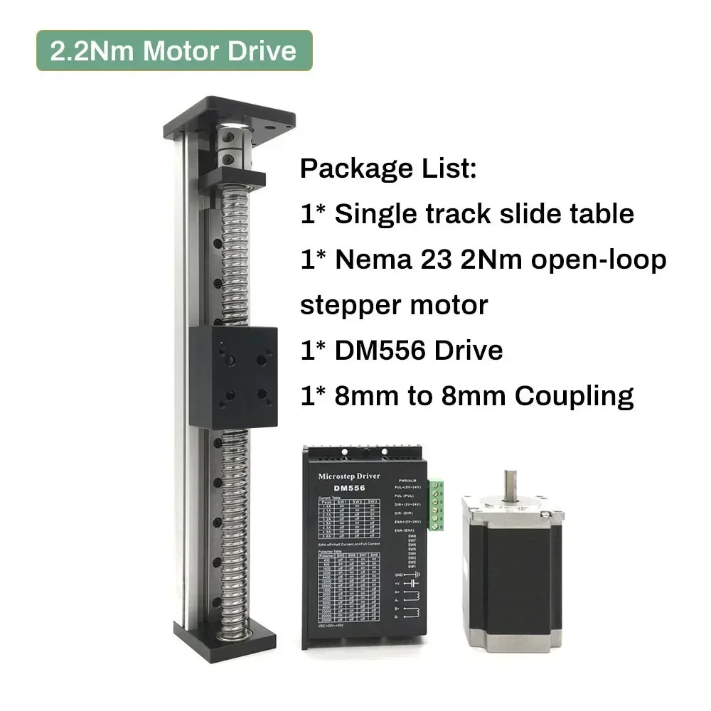 CNC Sliding Table Motor Kit Single Rail XYZ Axis Linear Guide Stage Ball Screw Motorized Linear Table SFU1204/SFU1605/SFU1610