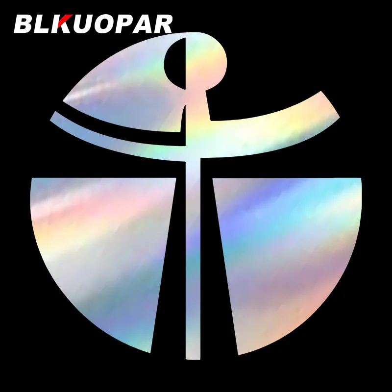 BLKUOPAR Custom Cross Logo Car Sticker Waterproof Holographic Occlusion Scratch Laser Decal Personality Windshield Surfboard