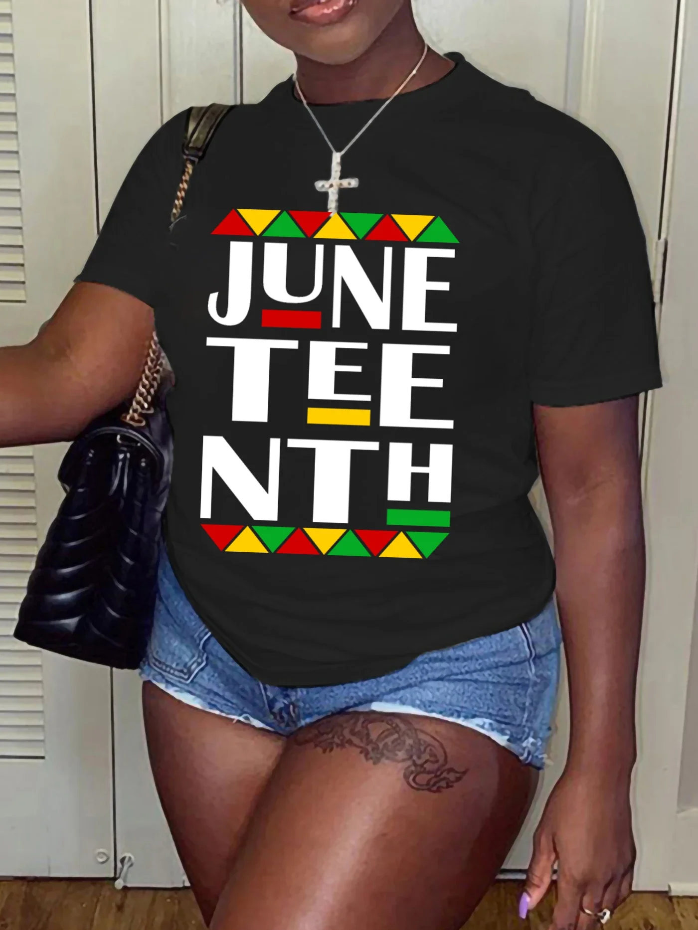 

Juneteenth Graphic T-Shirt for Women Short Sleeve Casual Crew Neck Top for Spring & Summer Ladies Causal Tee Shirt Clothes Tops