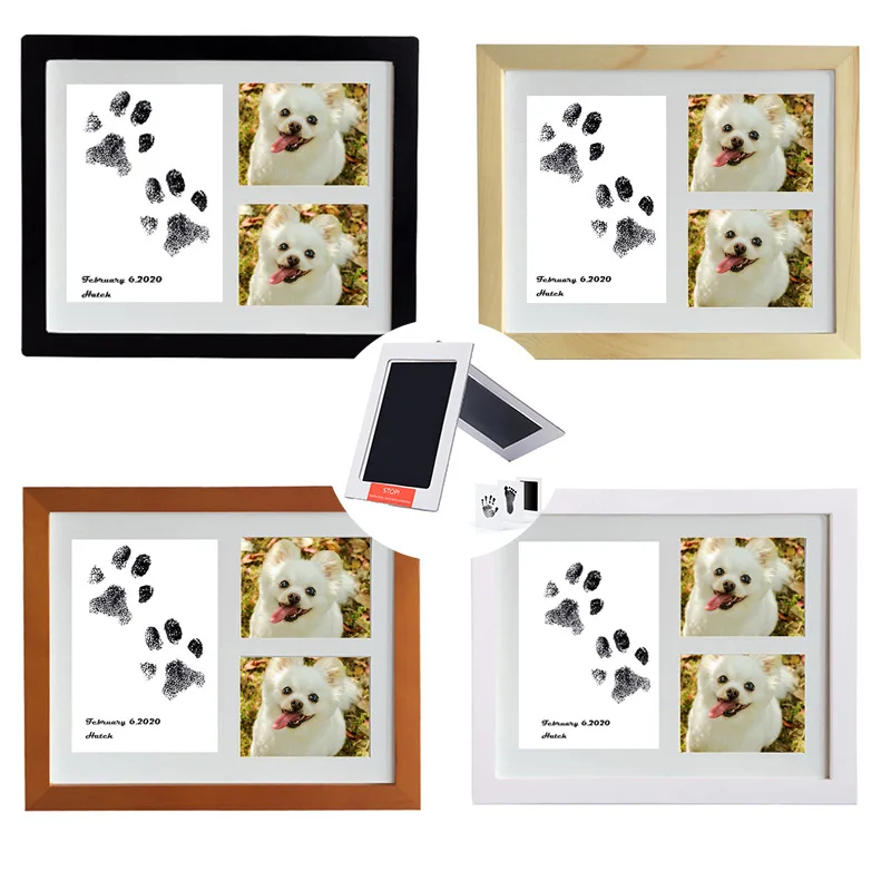 

Pet Dog Baby Cat DIY Photo Frame Handprint Footprint Pads Contactless Stamp Pad Newborn Baby Pet Print Souvenir Memory