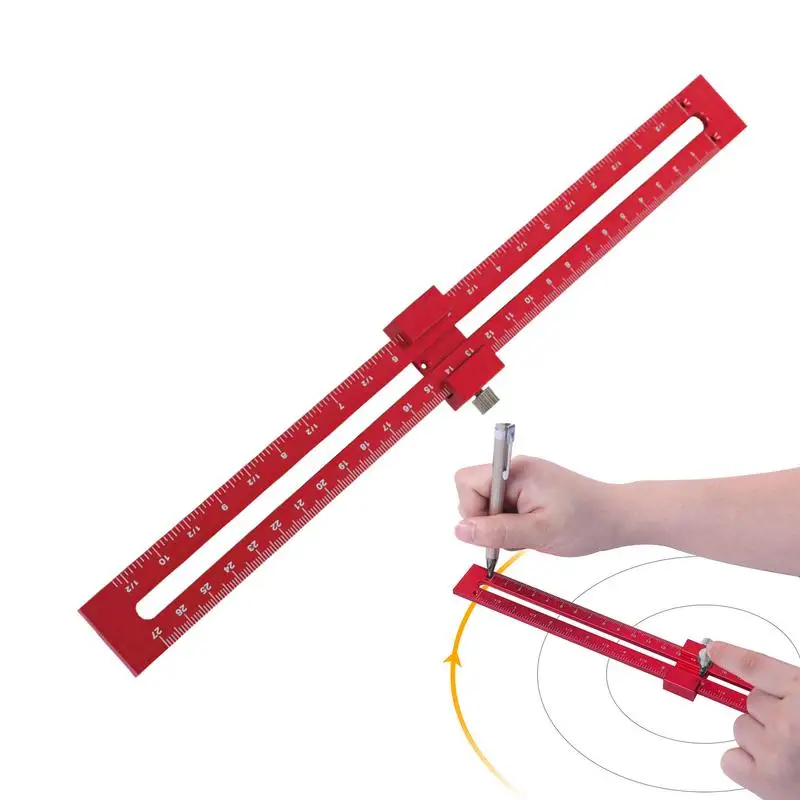 

T-Square Ruler 300mm Aluminum Alloy Marking Measuring Gauge Carpentry Tool Precision Marking T-Ruler For Carpentry Measuring