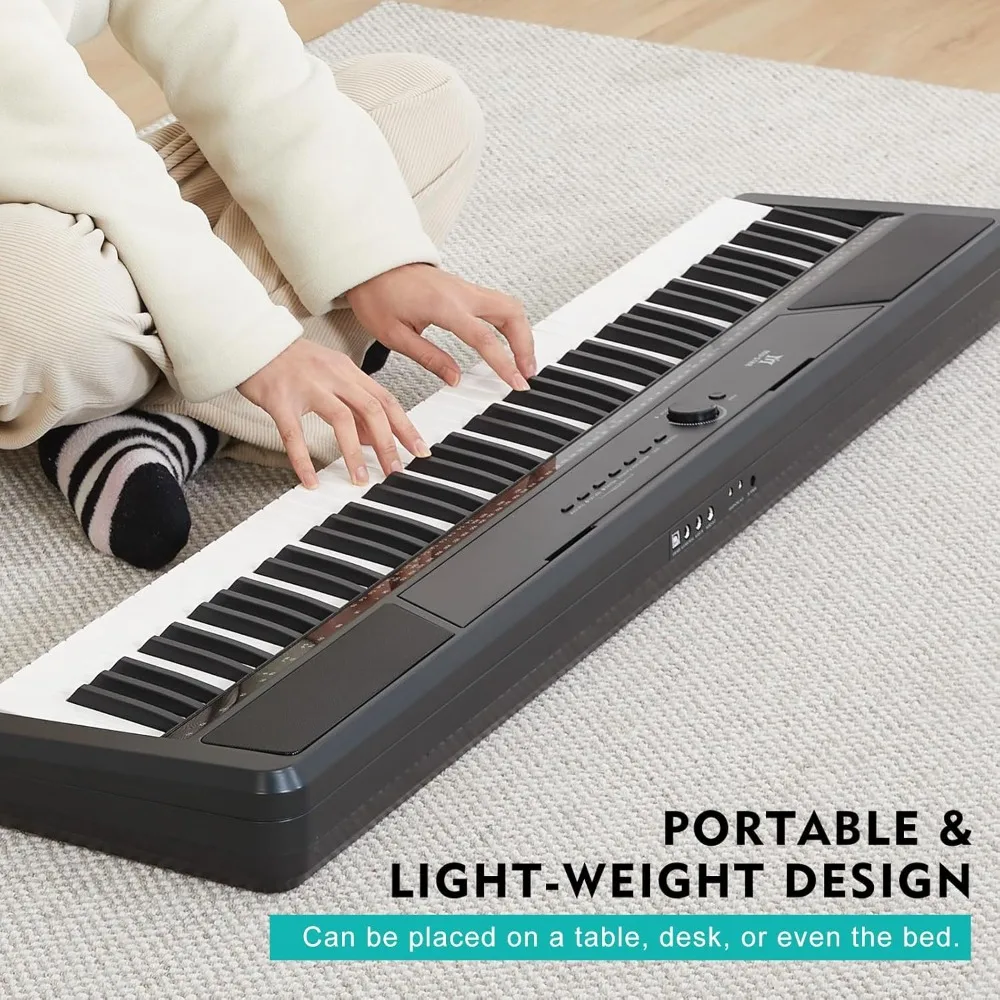 Digital Piano 88 Key Weighted with Stand, 88 Key Semi Weighted Keyboard Piano , Electric Piano Keyboard 88 Keys