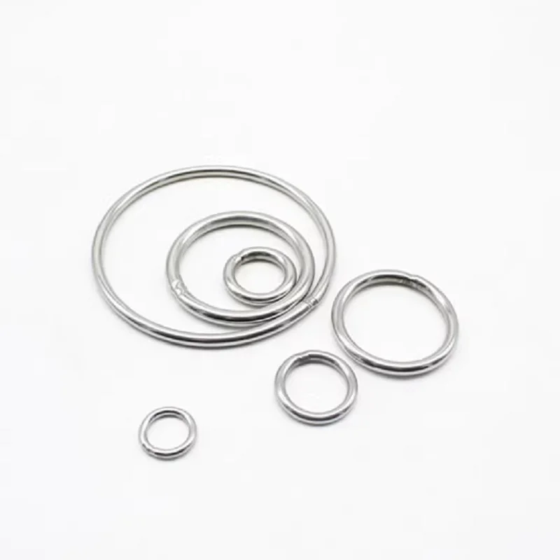 Anneau métallique en acier inoxydable 304, 20mm-100mm, soudage sans couture, joint torique rond, bague de connexion circulaire