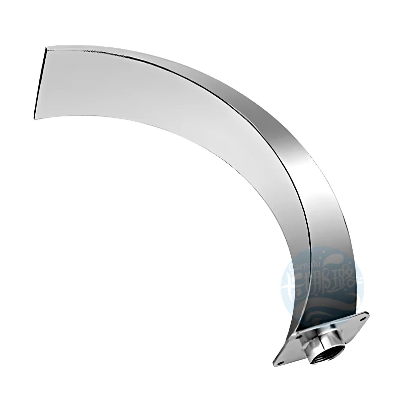 Boquilla de pantalla de pulverización tipo gancho de arco para piscina, masajeador de pulverización de agua trasera, cascada de acero, baño, piscina, Spa, pantalla de agua