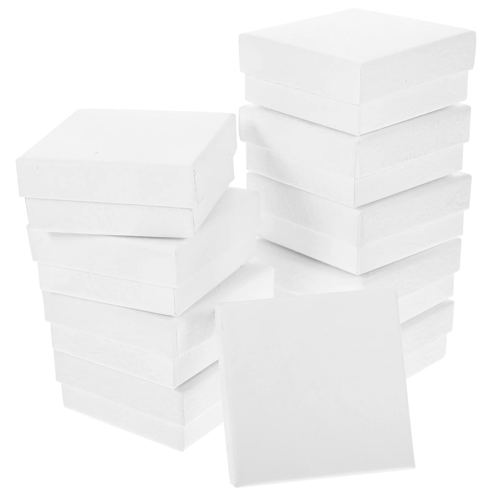 12 Pcs Cardboard Box Jewelry Travel Flocked Trouser Rack Glossy Contact Lens Case Paper Boxes Packaging