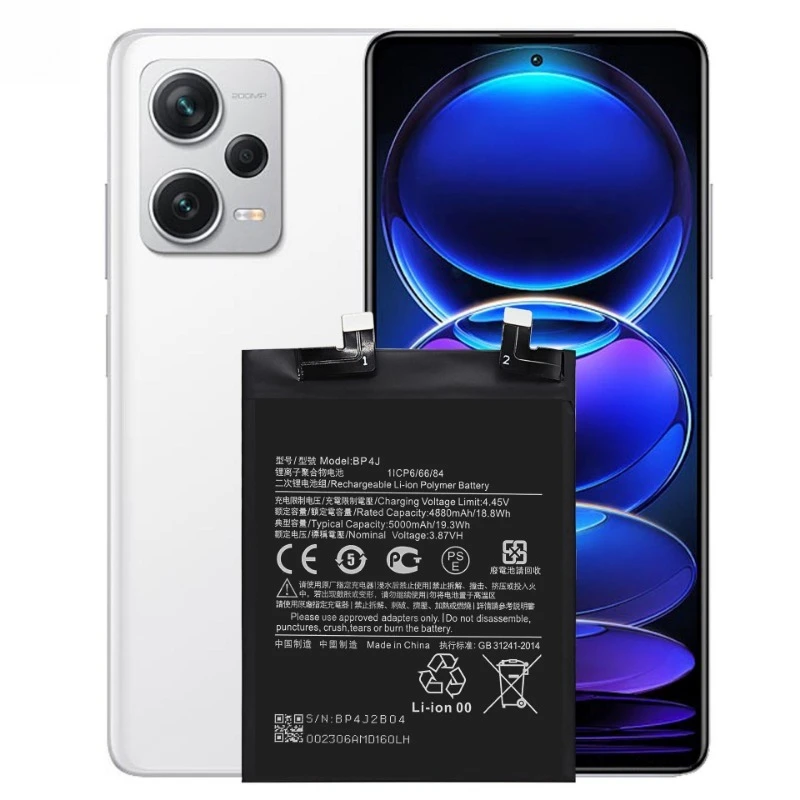 BP4J High Quality Phone Battery 3.87V 5000mAh For Xiaomi Redmi Note 12 Pro Plus /Note 12 Pro+ 5G Brand New Replacement Battery