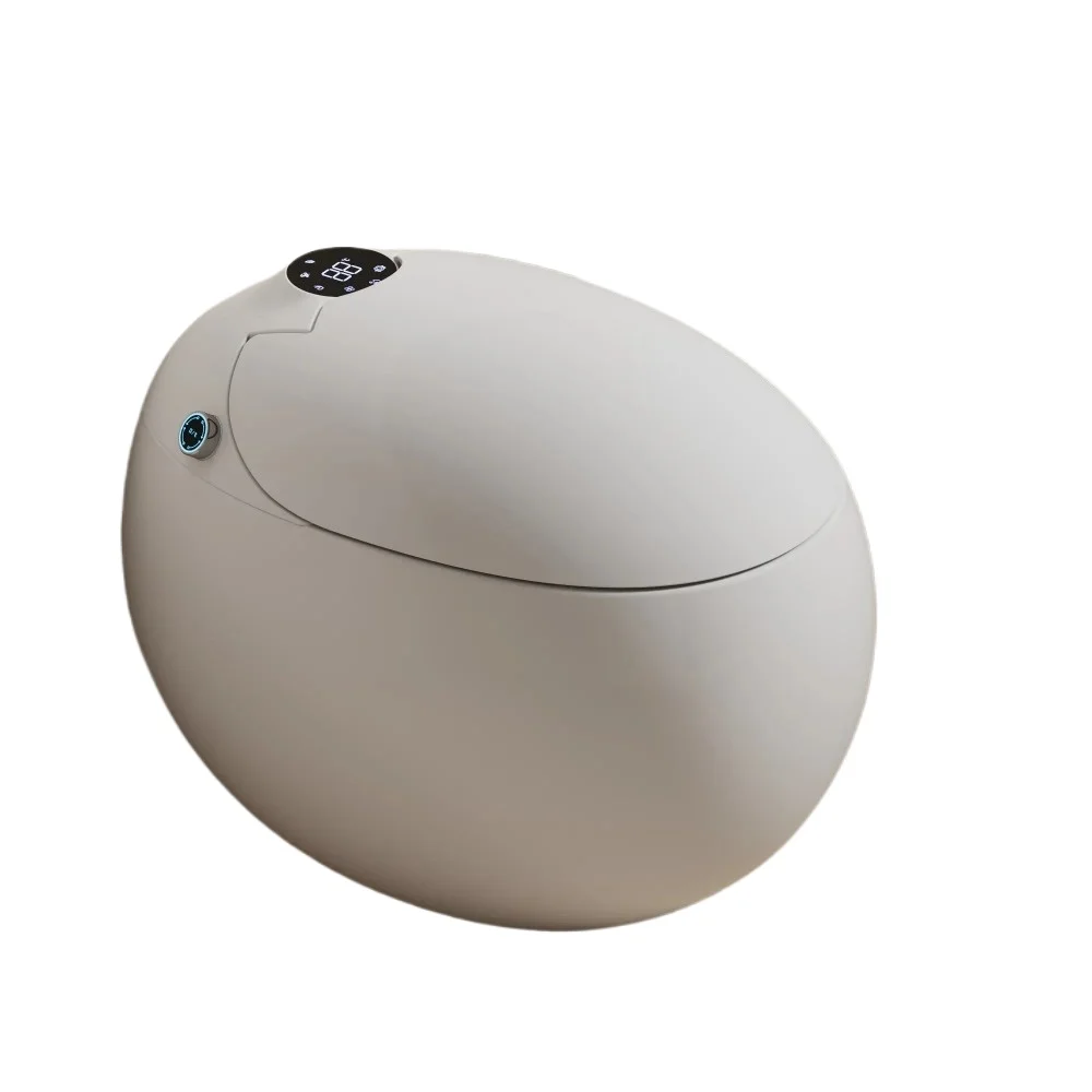 

Modern circular egg shaped electric toilet with heated intelligent toilet