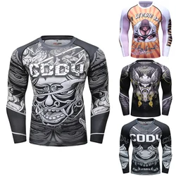 Cody Lundin Sport Fitness Shirt Polyester Spandex Bjj Rash Guard No Gi MMA  Jiu Jitsu Fighting Grappling Compression T Shirt