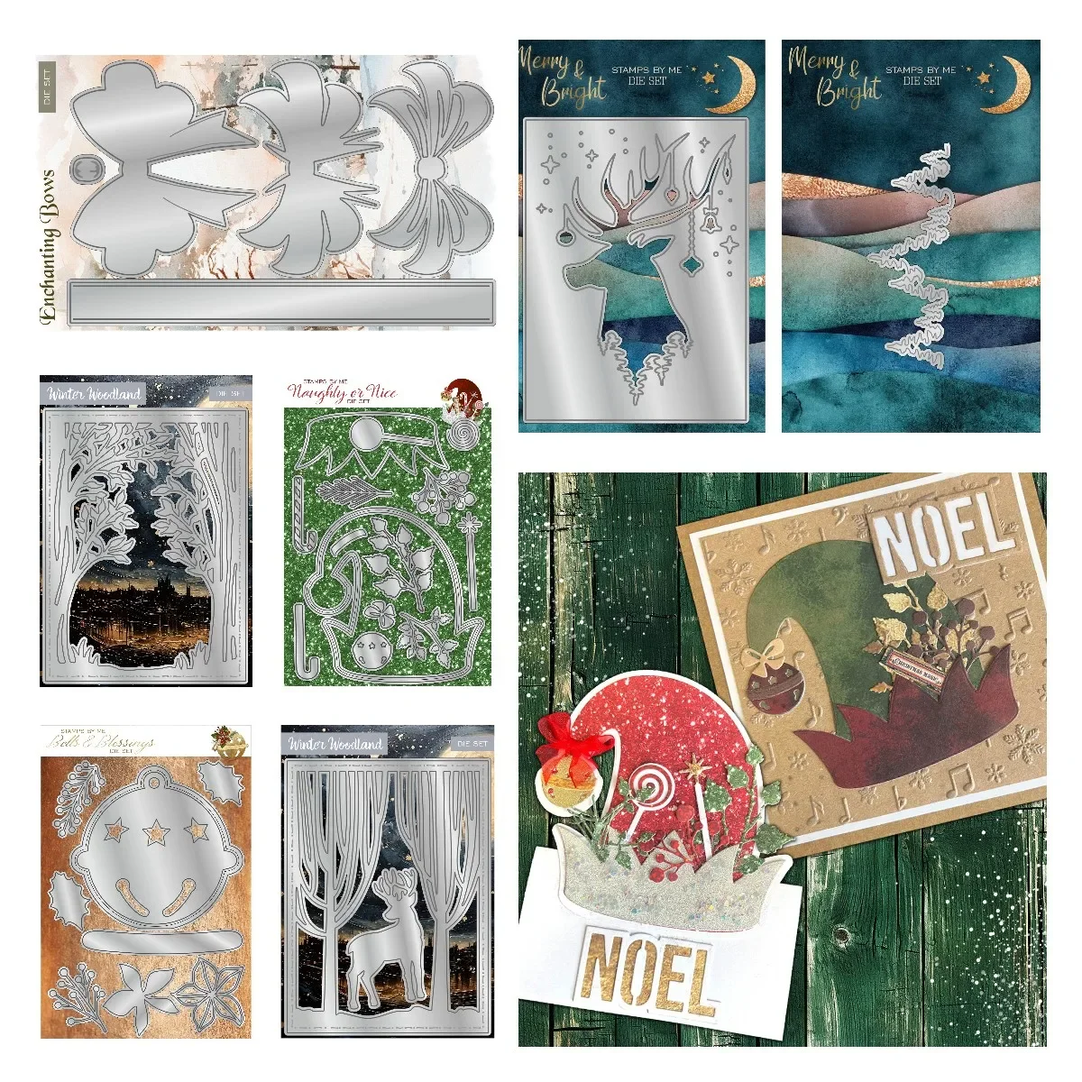 جديد عيد الميلاد سعيد مشرق Treeline الأيل الإطار الانحناء الشتاء الغابات طبقات يموت تخفيضات يموت DIY بها بنفسك سكرابوكينغ بطاقة ديكور اليدوية