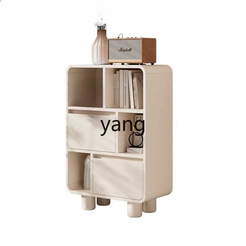 

LTT Cream Wind Side Cabinet Simple Modern Sofa Shelf Living Room Home Bookcase