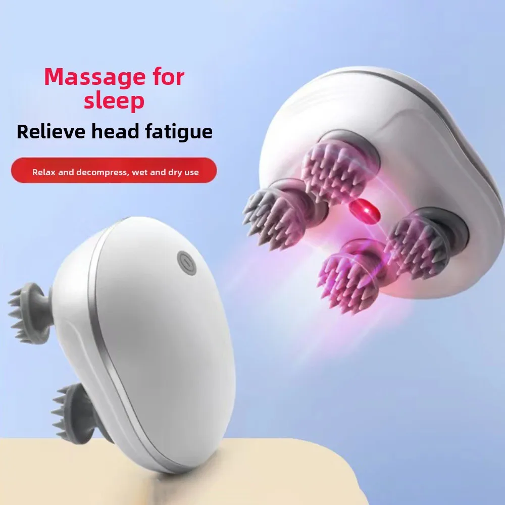 

Multi-Purpose Electric Head Massager Kneading Vibration Scalp Massager Scalp Relax Rechargeable Head Massage Machine Gift