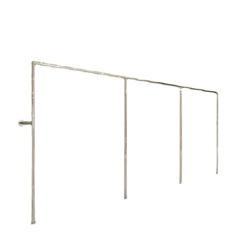 

Clothing store display rack Floor-to-ceiling shelf Internet celebrity women's clothing store display rack Wall bright silver