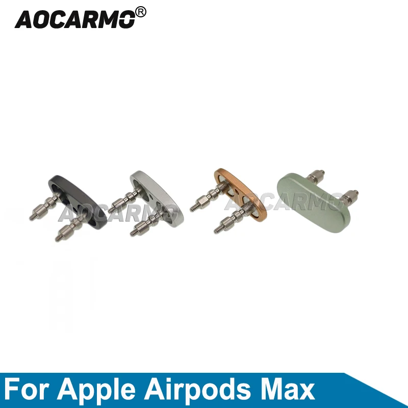 

Aocarmo Black Silver Orange Side Key Top Mode Switch Button For Apple AirPods Max Replacement Parts