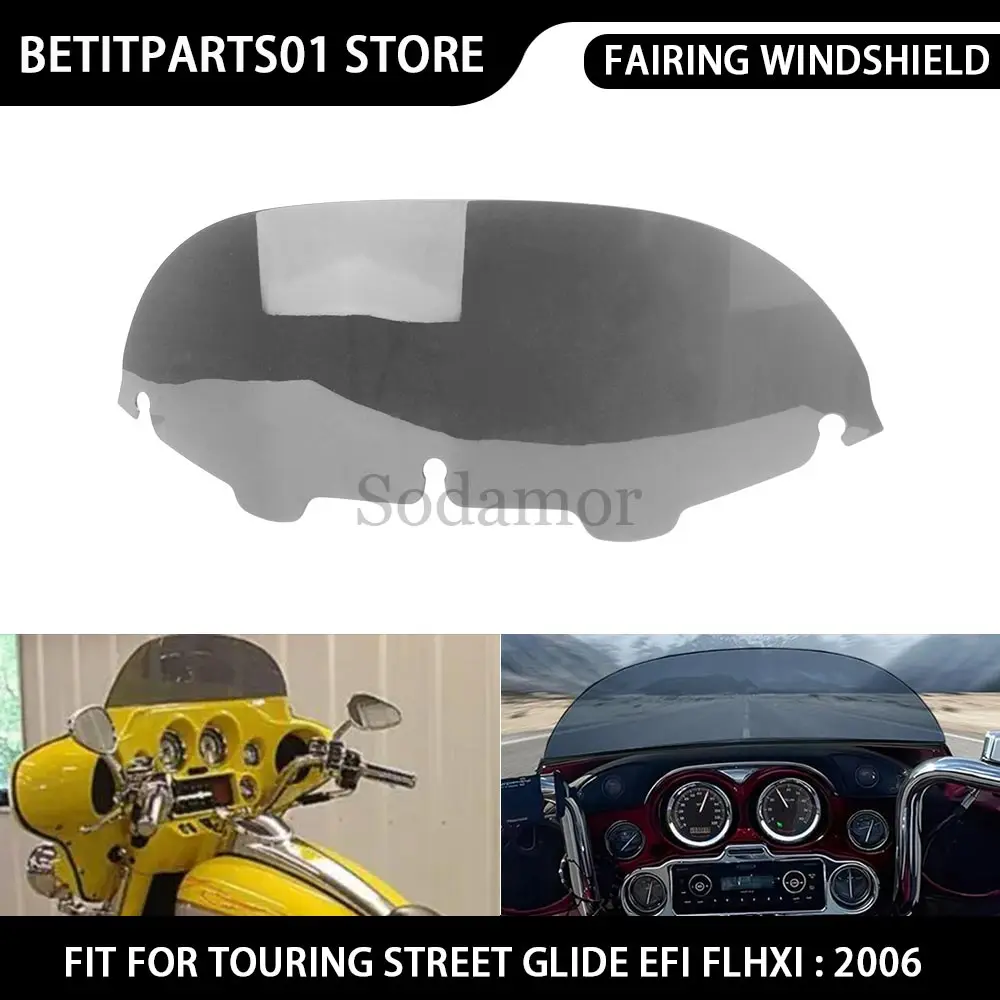 

7 inch Motorcycle Accessories Windscreen Windshield ABS Plastic Smoke Fit For Harley Electra Street Glide Touring Bike 1996-2013