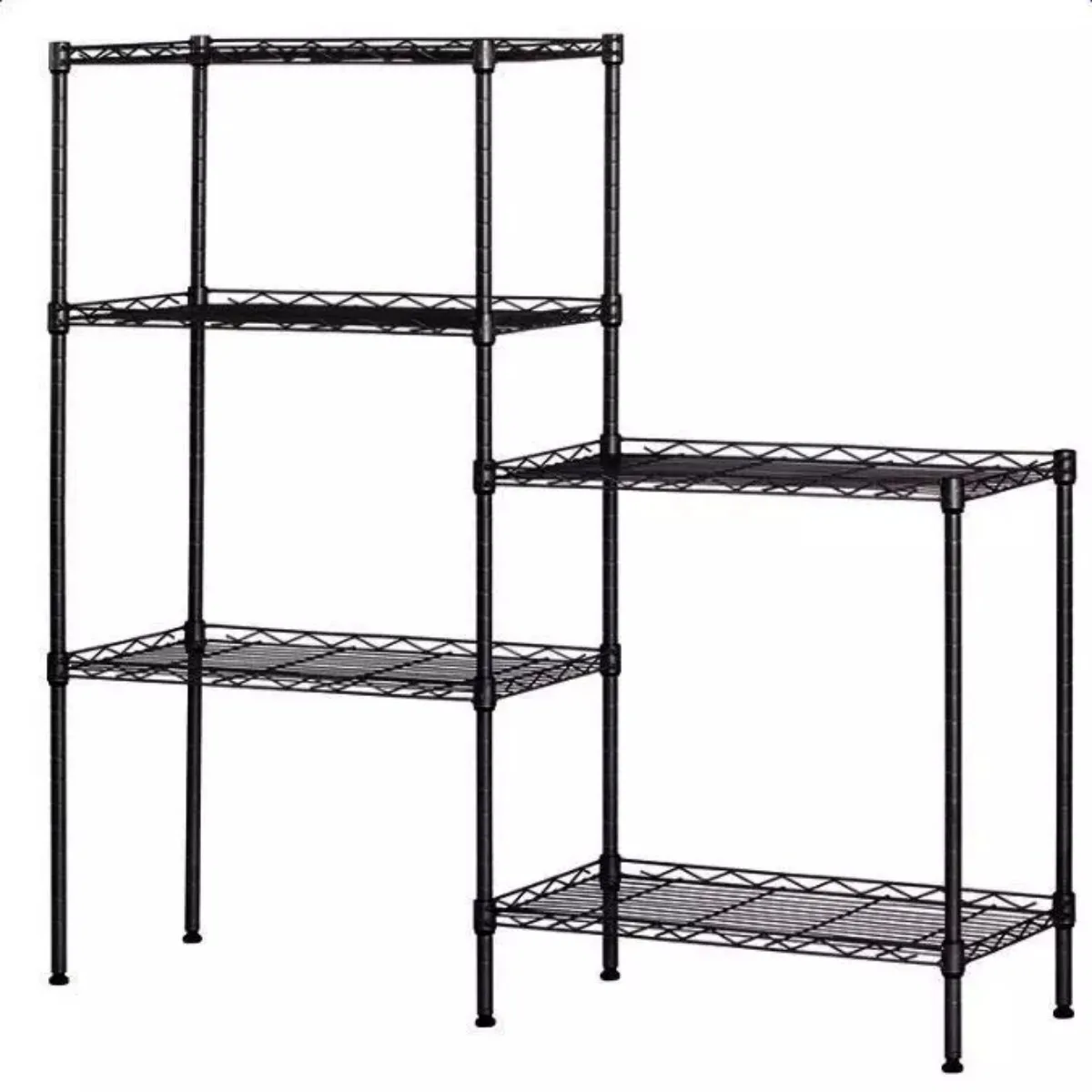 Unidade de armazenamento de rack Rack de linha de 5 camadas comercial ajustável 60 "x22" x12"