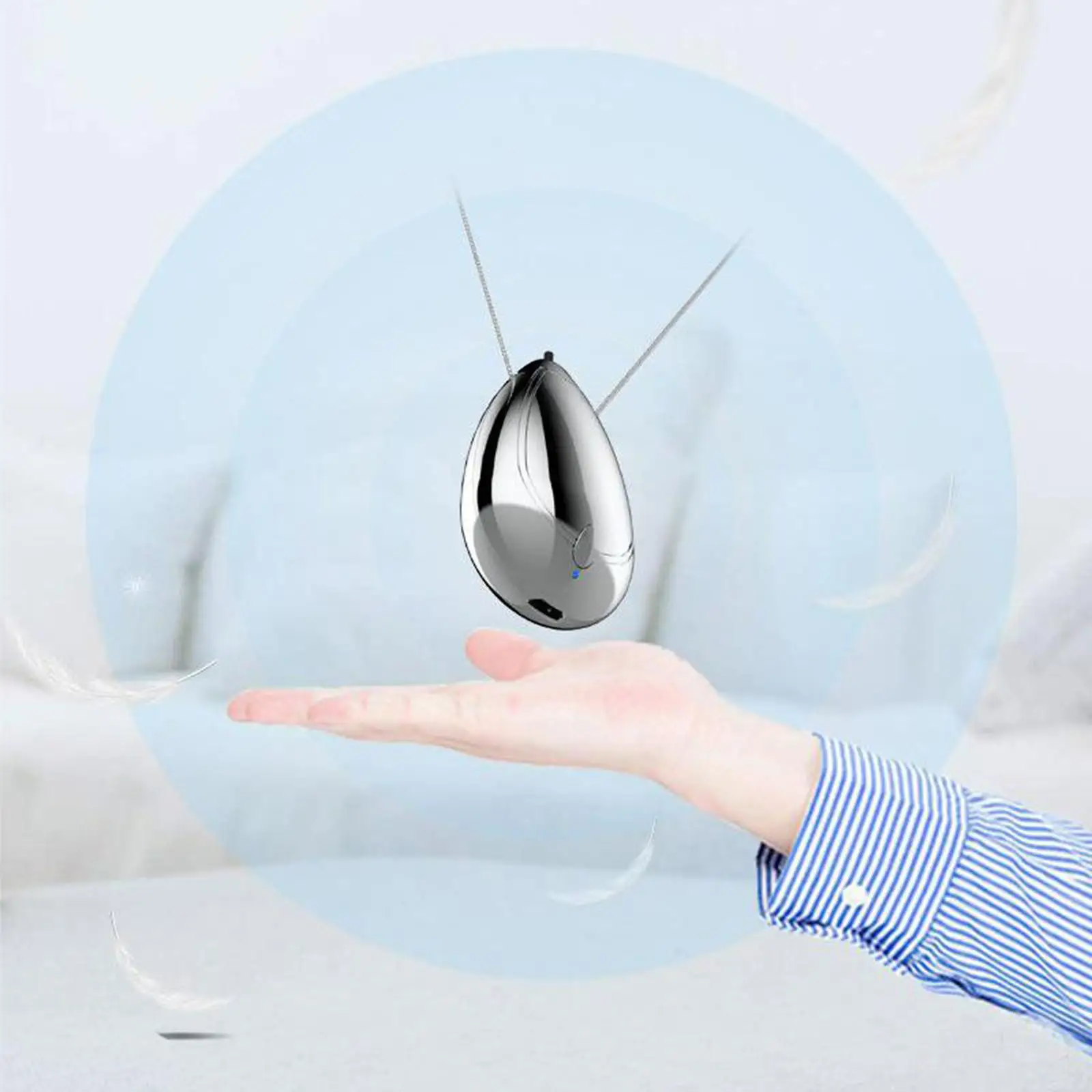 Wearable Necklace Style Negative Ion Air Cleaner USB Charging