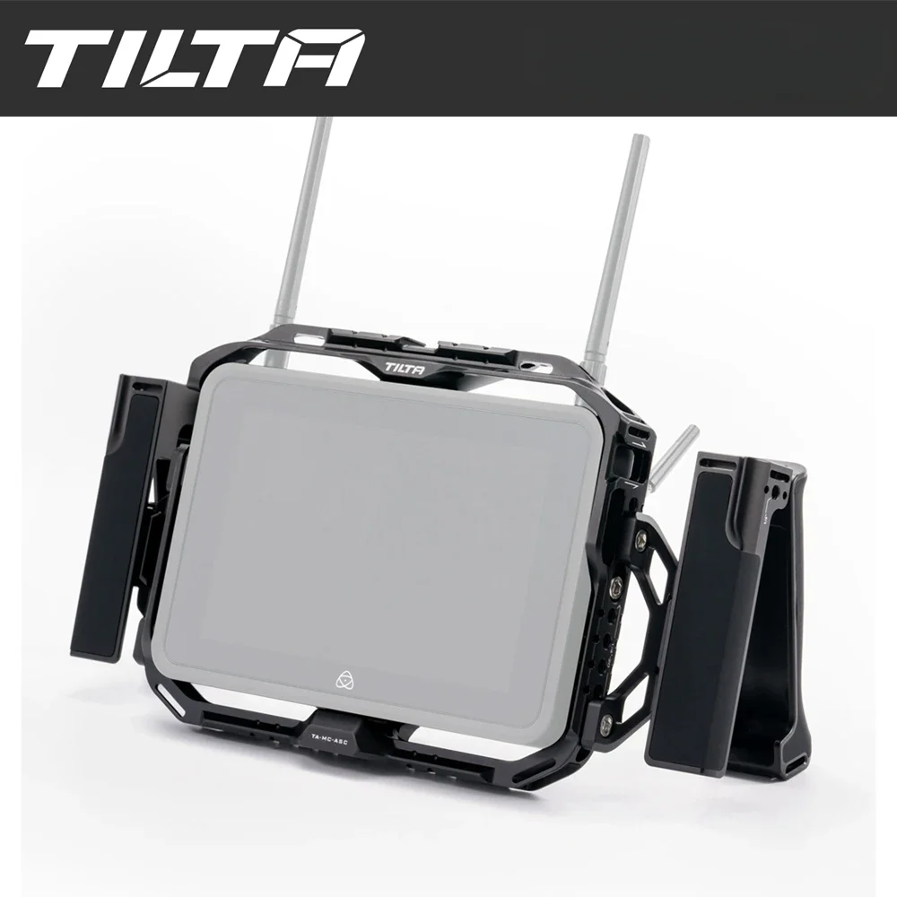 

TILTA TA-ASC-A-B Monitor Cage fram support holder Grip for Atomos Shogun Connect Handheld Grip Kit – Black