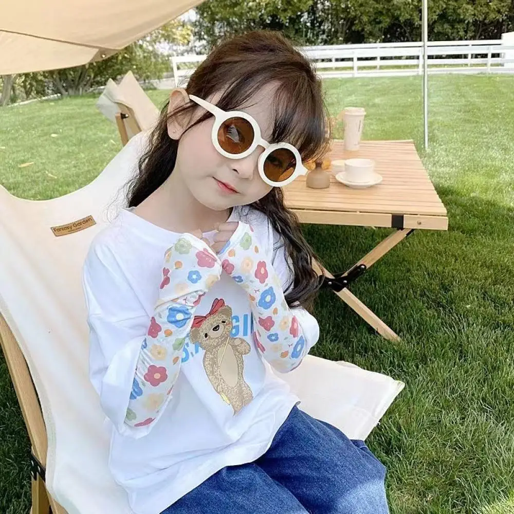 Cute Cinnamoroll Child Anti-Uv Ice Sleeves Sanrioed Kawaii Melody Summer Outdoor Sun Protection Sleeves Quick Drying Kids Gift