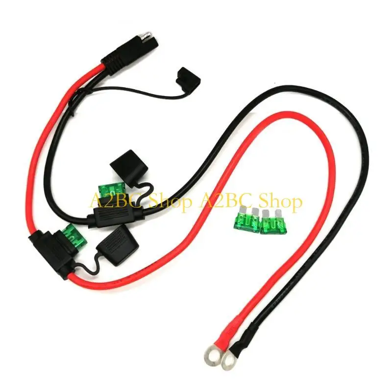 A2BC SAE Батарея зарядка кабель 10AWG SAE к O Кольцевой терминал разъемы жгут проволоки подходят для мотоцикла солнечной панели
