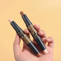 Lápiz corrector de base profesional para cara, Corrector de ojeras blanco de larga duración, lápiz de contorno para ojos, maquillaje cosmético