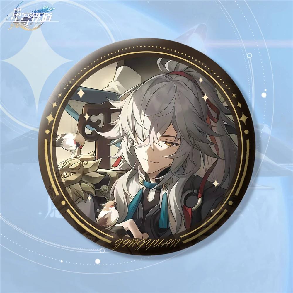 Game Honkai Star Rail Bailu Bronya Clara Seele March 7th Luocha Cosplay Badge Pin SPTE Tinplate Brooch Accessories Prop