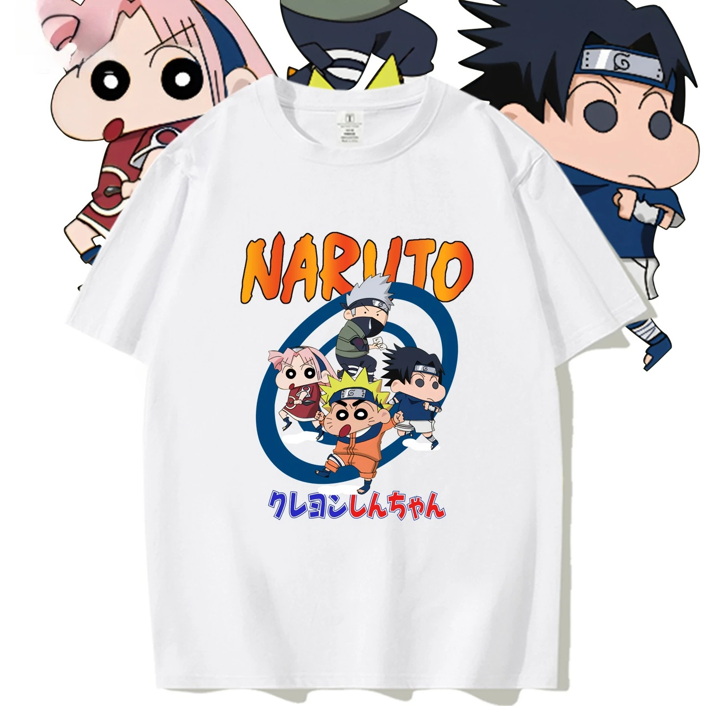 

Naruto Anime Joint Cartoon Printing Periphery Short-sleeved Top Men's and Women's Summer Cotton Breathable Casual T-shirt