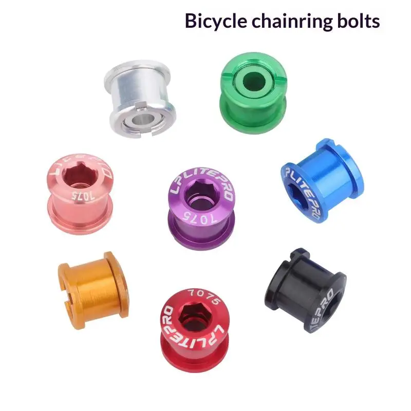 5 قطعة المسمار ضرس الدراجة 9.5 مللي متر واحد/مزدوجة سلسلة الترباس الموضوع لوحة القرص المسمار لقسم كرنك الدراجة الطريق الجبلية