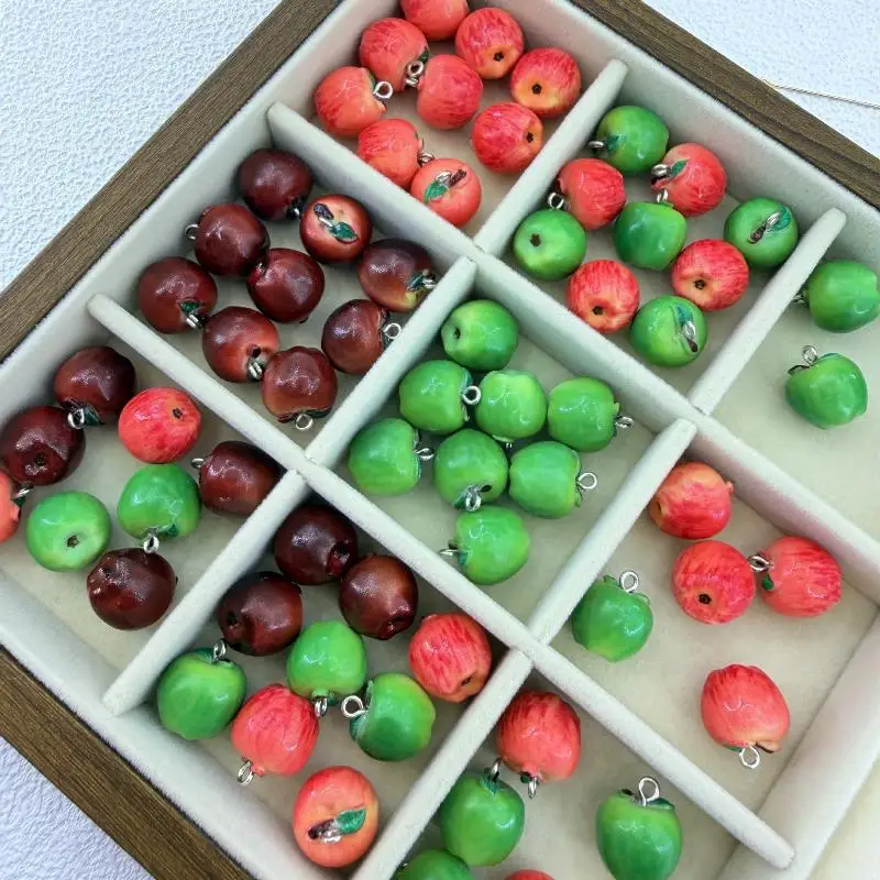 Abalorios de Resina 3D con Simulación de Frutas, 14x15MM, 5 Piezas, Cuentas Sueltas para Pulseras DIY, Joyería Infantil y Manualidades