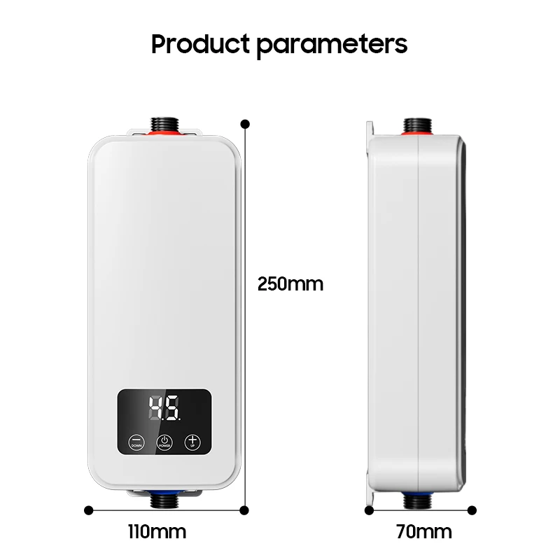 미니 스마트 5.5kW 저전력 소비 주방용 무탱크 순간 전기 헤어 살롱 욕실 샤워용 온수기