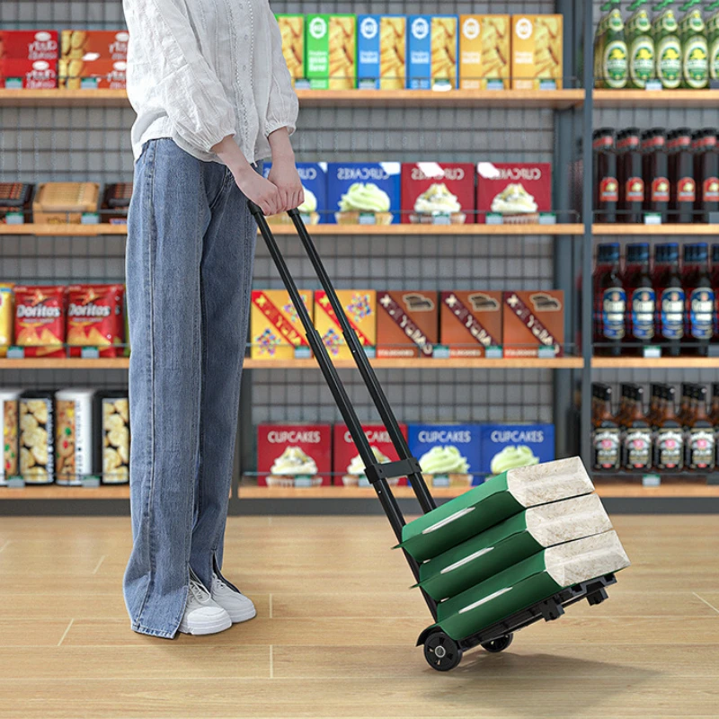 Hand Truck Portable Dolly for Moving Lightweight Sturdy Cart Household Trolley for Shopping and Transport