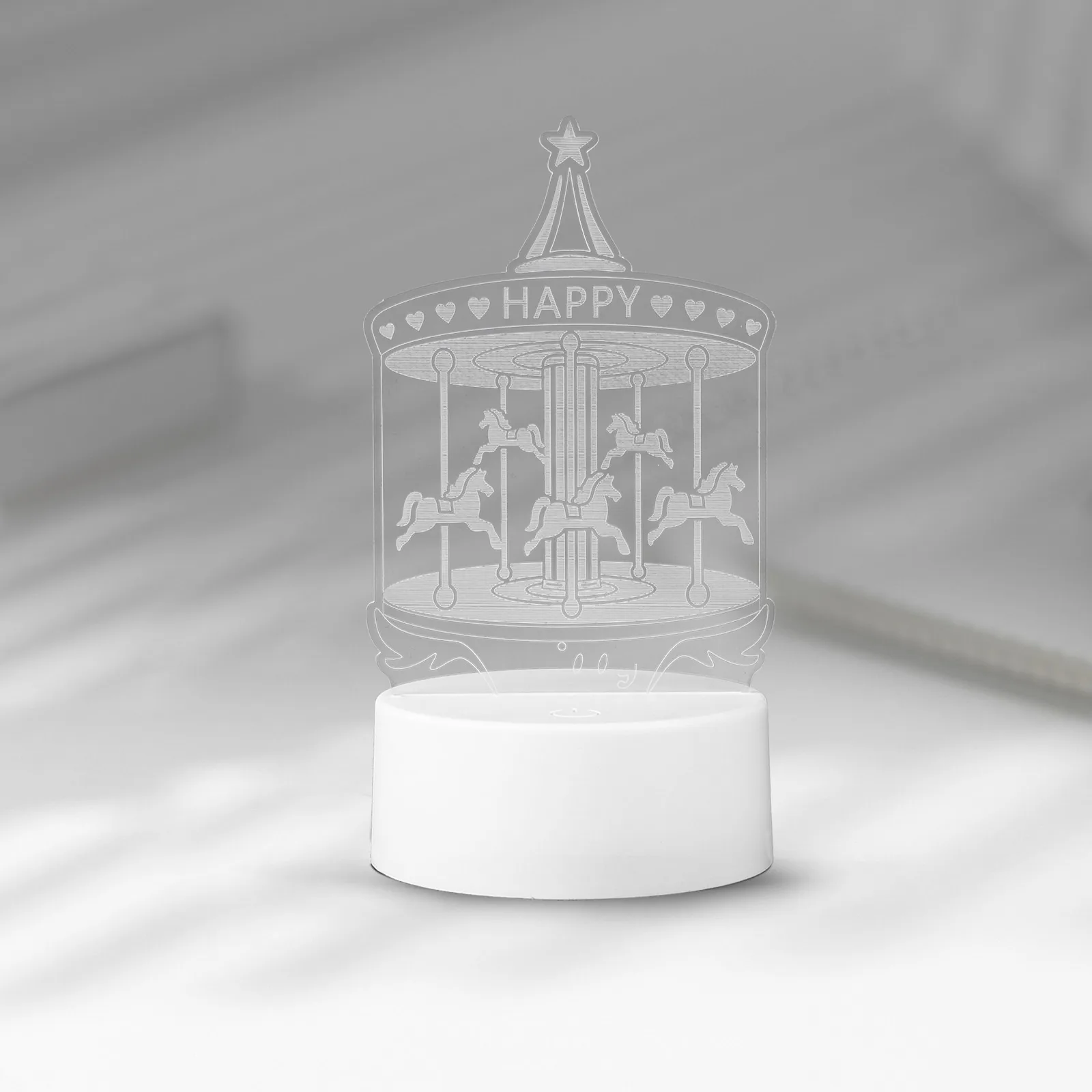 

1pc 3D Small Night Light Acrylic Led Christmas Decor Usb Operated Warm Atmosphere Light For Bedroom Living Room