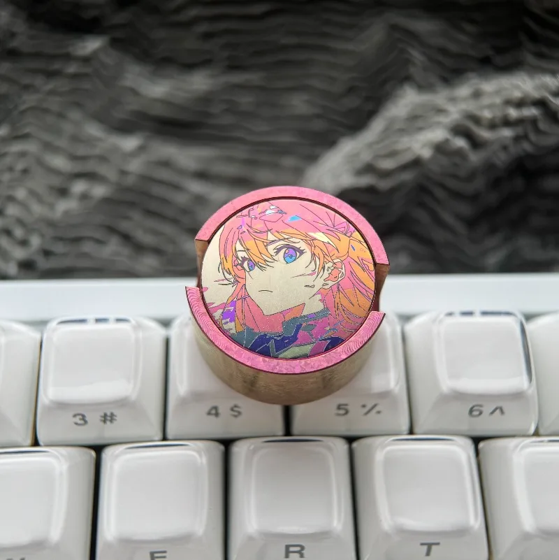 

Ice Crystal Titanium Alloy Aviation Connector Cable Magnetic Nameplate Counterweight Slider Custom Pattern Keyboard A