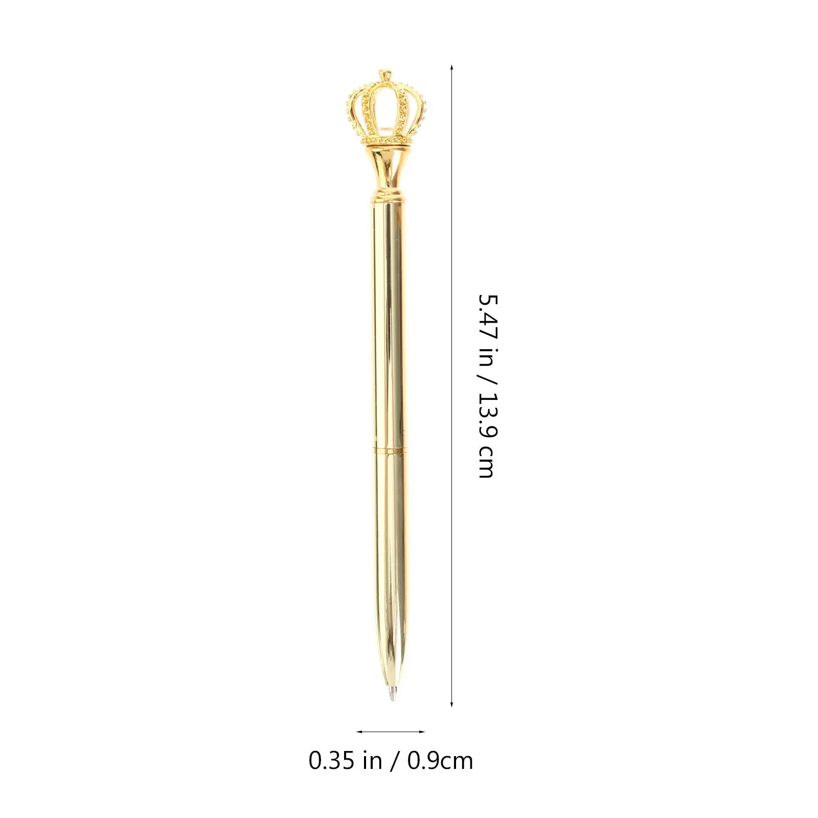 Stylo Gel tête de couronne en métal, 4 pièces, Design créatif, noir galvanisé or argent, belle papeterie pour usage scolaire