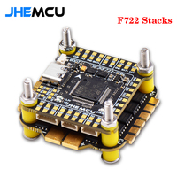 JHEMCU F722 Stacks F722 Dual Flight Controller W/ RuiBet 60A ESC Black Box 16MB 3-6S Lipo 30.5x30.5mm for RC FPV Freestyle Drone