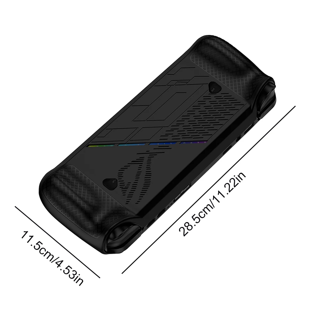 غطاء جلدي واقي من السيليكون غير قابل للانزلاق حافظة محمولة للألعاب مضادة للخدش غطاء مضيف مقاوم للغبار لوحدة تحكم ألعاب ASUS ROG Ally X