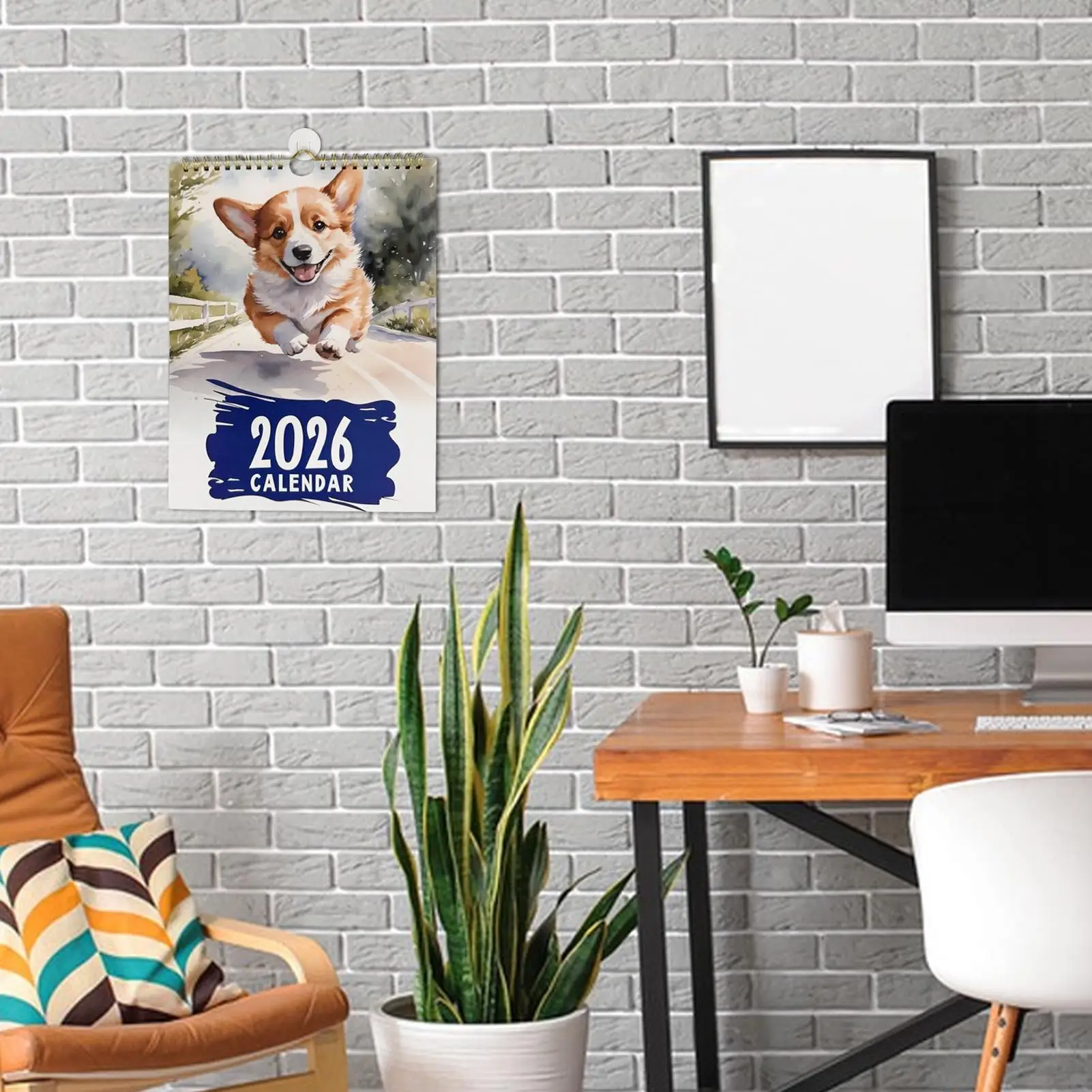 

Календарь на 2026 год, ежемесячный настенный планировщик на 2026 год, органайзер с дизайном собаки, планировщик для работы, студента, учителя, классной комнаты, офиса