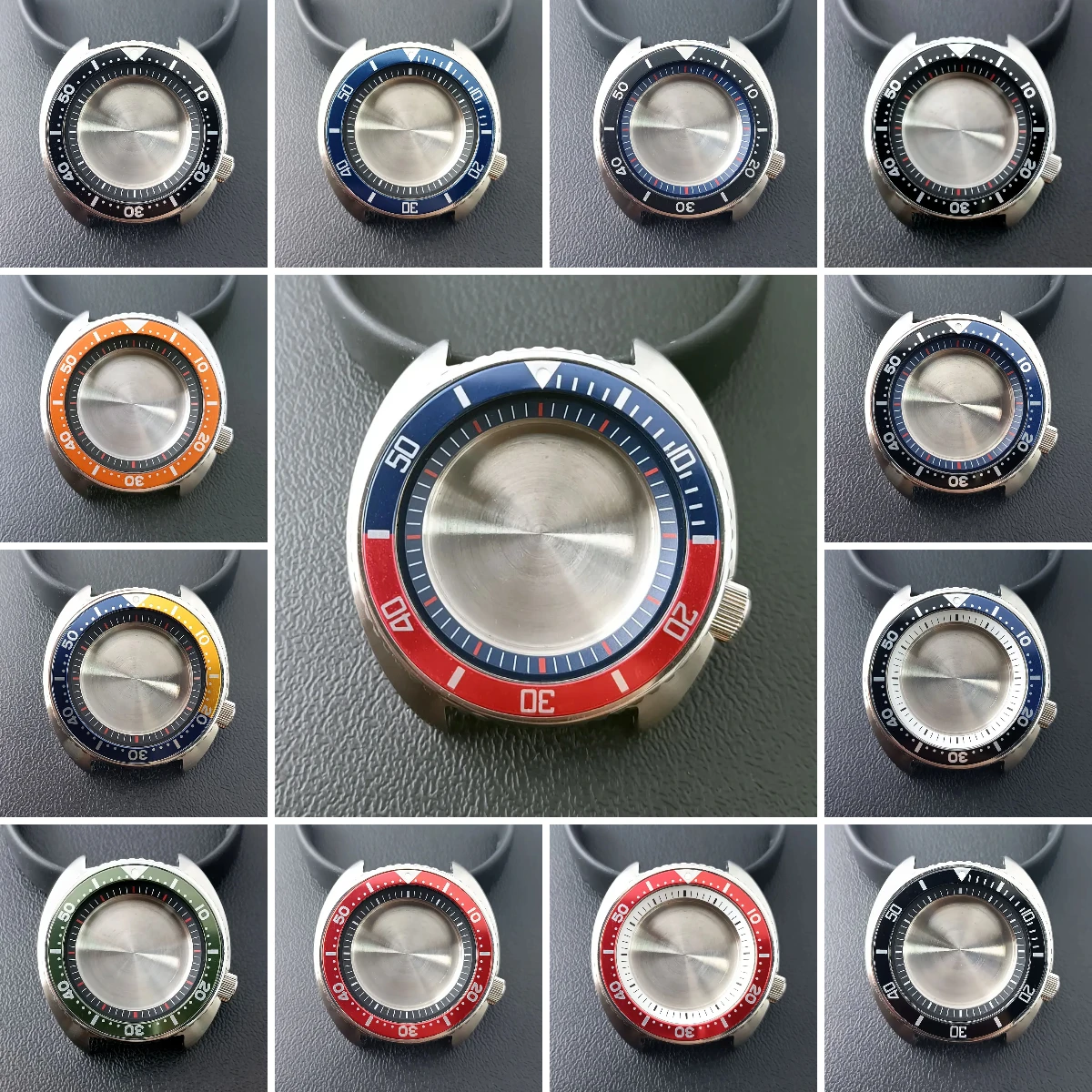 

42mm NH35 SRPE Watch case stainless steel sapphire glass Fits NH35/36 movement 22mm strap watch box men‘s watch accessories
